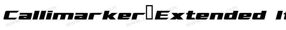 Callimarker-Extended Italic字体转换
